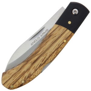 zebra and pakkawood lock knife