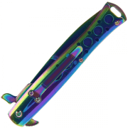 Rainbow Effect Stiletto Lock Knife