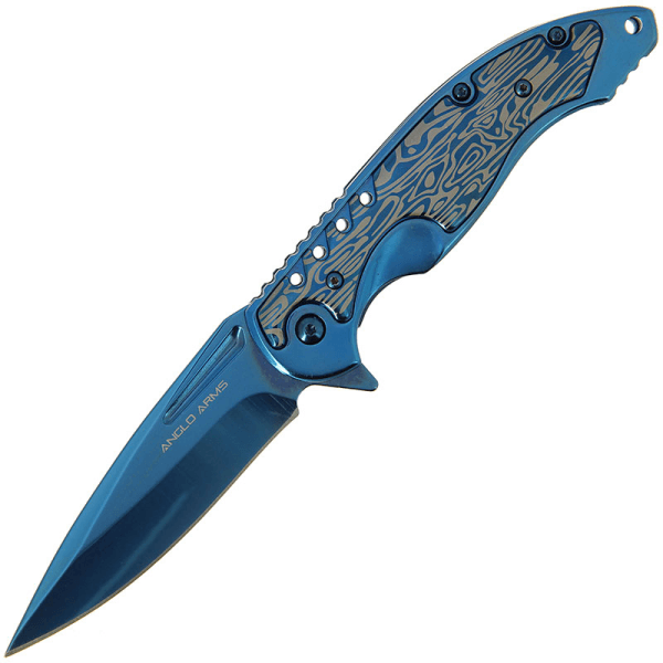 Blue Wave Titanium Finish Lock Knife Knifewarehouse