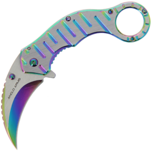 Rainbow Karambit Lock Knife