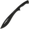 Black machete with rubber handle