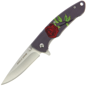 Rose Theme Lock Knife