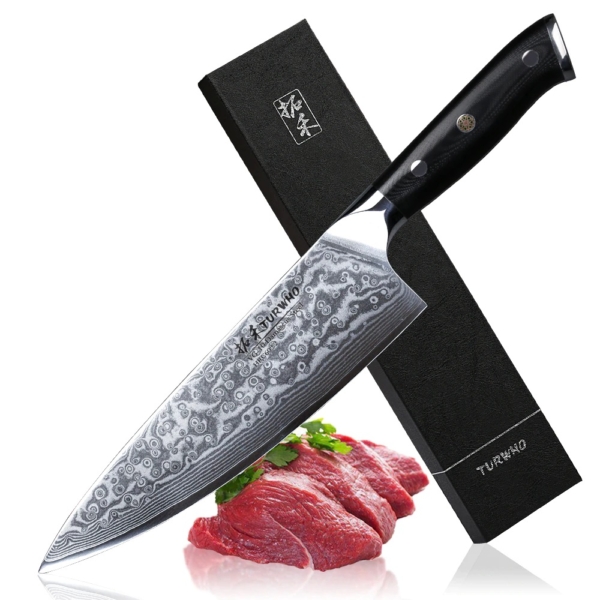 Turwho Japanese Damascus Steel Chefs Knife