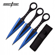 Blue Throwin Knife Set