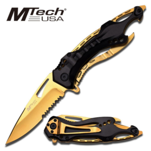 MTech USA Gold Frame Lock Knife
