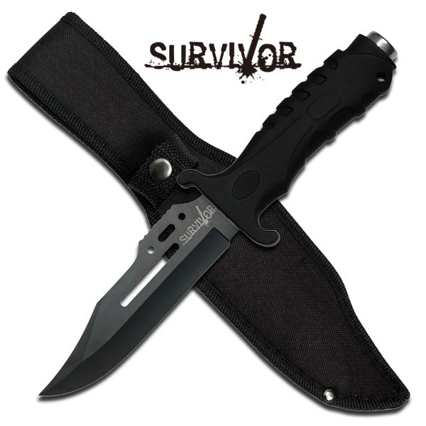 Survivor outdoor fixed blade knife