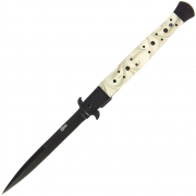 Golan Monster Stiletto Folding Knife with Pearl Handle