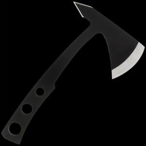 Simple one piece throwing axe designed for strength and durability.