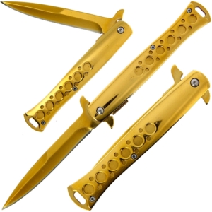 All Gold Stiletto Lock Knife