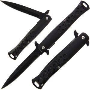 All Black Stiletto Lock Knife