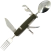 Green Multitool Knife & Fork Set Open
