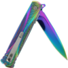 Rainbow Stiletto Locking Knife Back Half Open