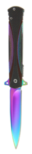 Rainbow locking knife vertical image.