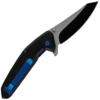 Golan Black Reverse Tanto Dual Tone Lock Knife Open Pocket Clip Side