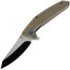 Golan Tan Reverse Tanto Dual Tone Lock Knife Open Show Side Main Image