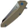 Golan Tan Reverse Tanto Dual Tone Lock Knife Closed Show Side