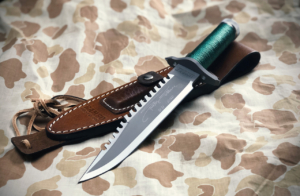 A photo of the Rambo collectable knife. 