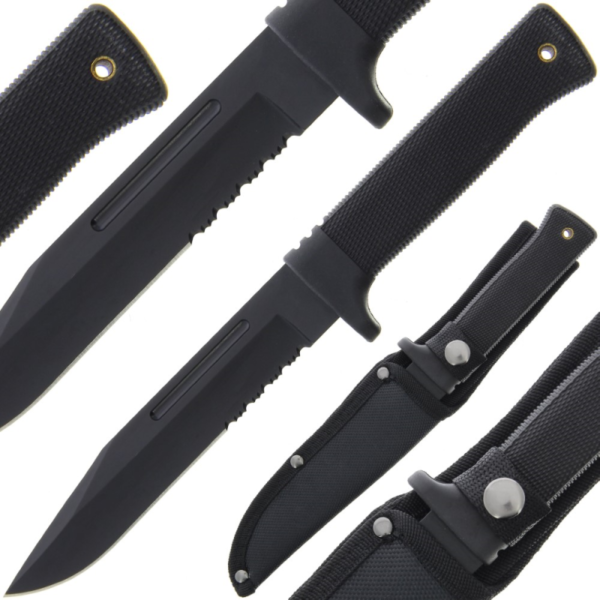 11" Black Survival Knife