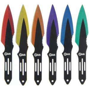 Golan 6pc Rainbow Throwing Knife Set