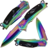 Golan Black Pearl & Rainbow Lock Knife