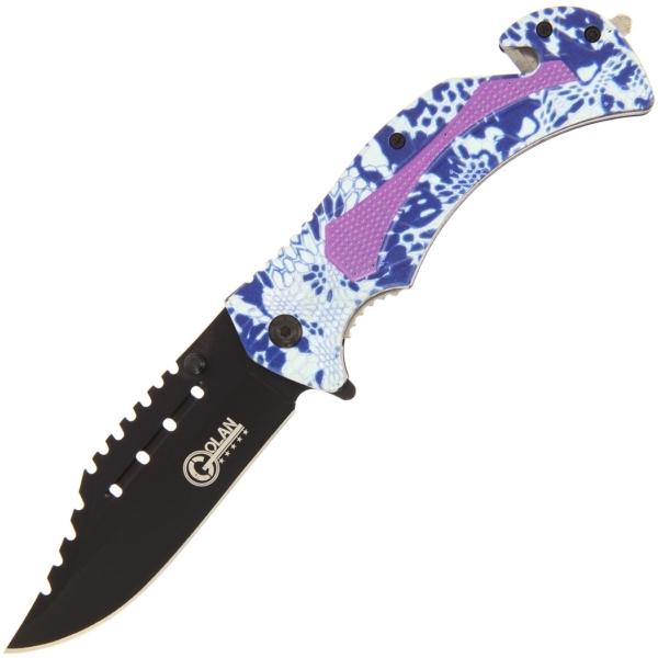 Golan Lock Knife in China Blue Camo