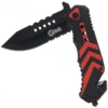Golan Folding Knife with Red and Black Handle
