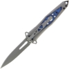 Golan Blue Swirl Insert Lock Knife
