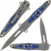 Golan Blue Swirl Insert Lock Knife