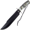 Golan Winter Woodland Camo Fixed Blade Bowie Knife