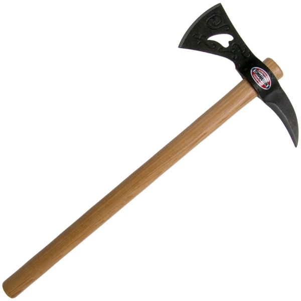 Cold Steel Weeping Heart Hawk shown from the side.